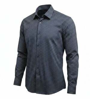 New John Miller Classics Stretch Long Sleeve Geometric Print Dress Shirt